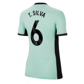 Lacne Ženy Futbalové dres Chelsea Thiago Silva #6 2023-24 Krátky Rukáv - Tretina